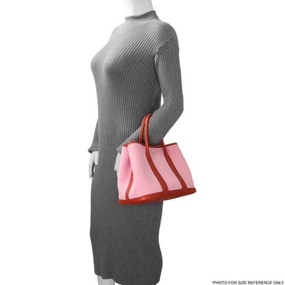 Exclusive Hermes Rose Sakura Rouge Duchesse Toile Militaire Vache Country Garden Party 30 TPM — Alternate View 7