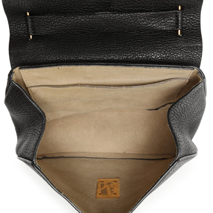 Exclusive Chloe Black Grained Lambskin Drew Shoulder Bag — Top View