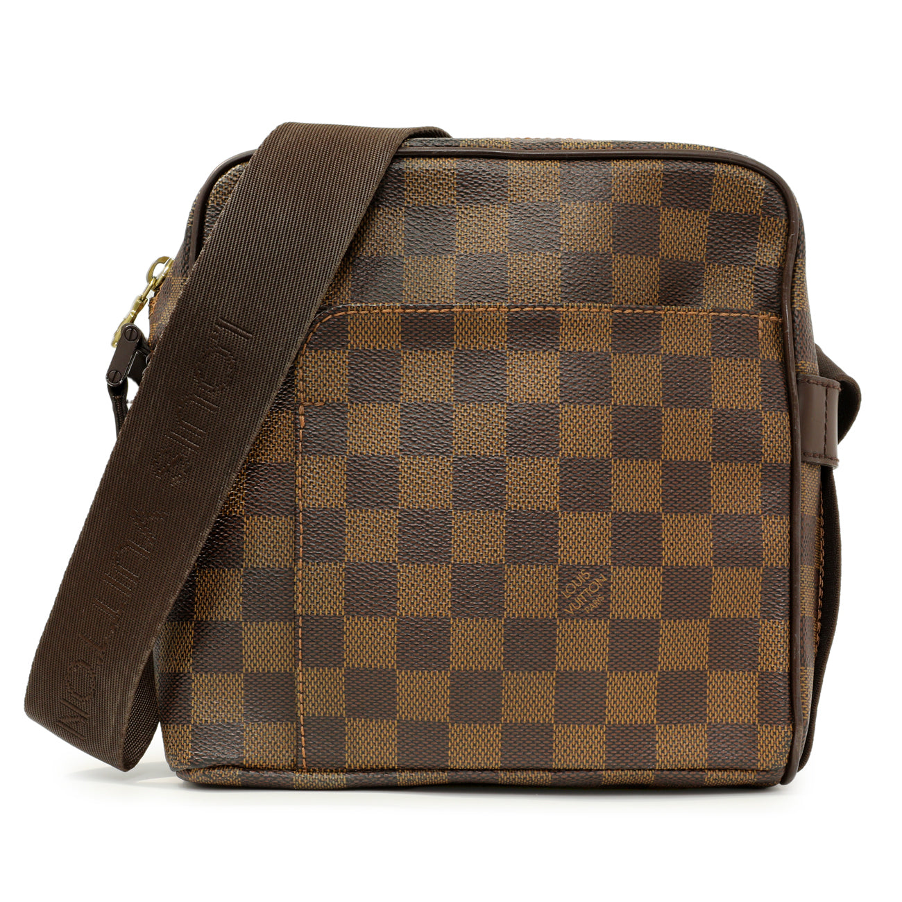 Exclusive Louis Vuitton Damier Ebene Olav PM Messenger — Front View