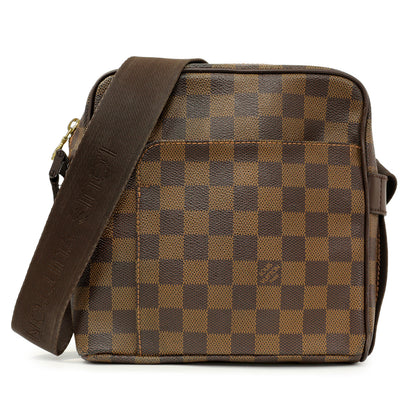 Exclusive Louis Vuitton Damier Ebene Olav PM Messenger — Front View