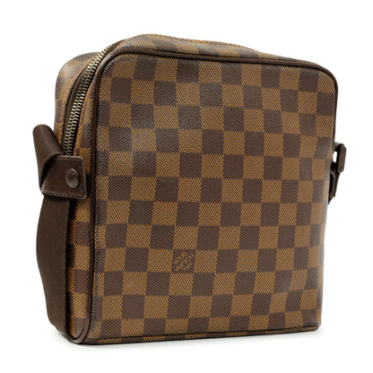 Exclusive Louis Vuitton Damier Ebene Olav PM Messenger — Side View
