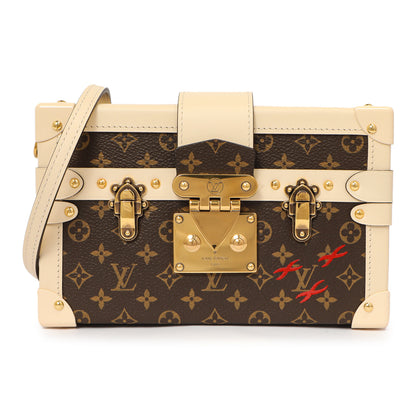Exclusive Louis Vuitton Creme Monogram Petite Malle — Front View
