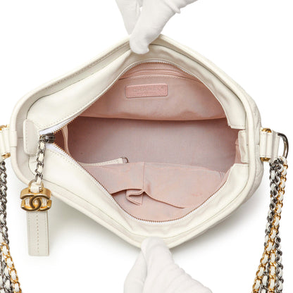 Exclusive Chanel Patent White Goatskin Quilted Medium Gabrielle Hobo — Alternate View 8