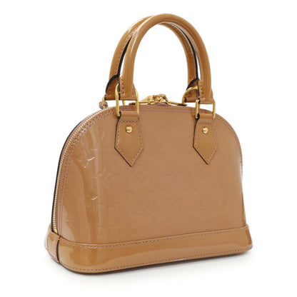Exclusive Louis Vuitton Rose Velours Vernis Alma BB — Side View
