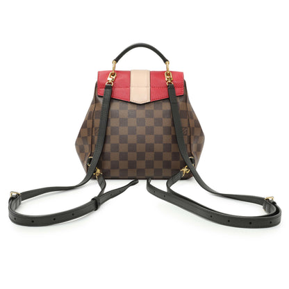 Exclusive Louis Vuitton Red Damier Ebene Clapton Backpack — Side View