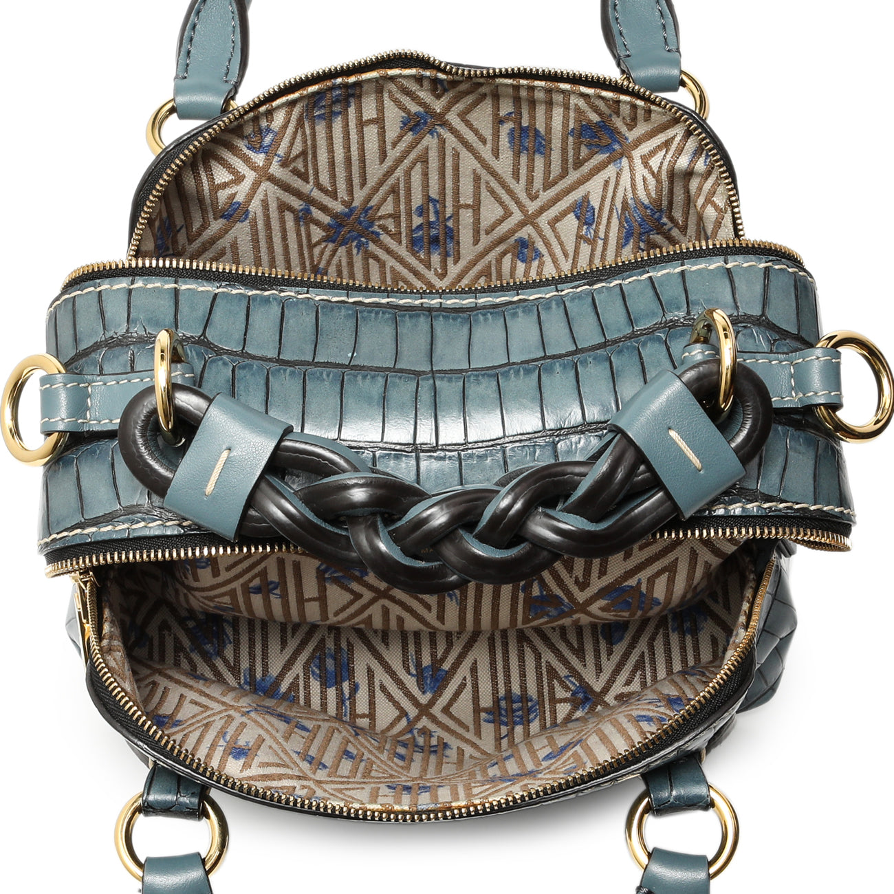 Exclusive Chloe Blue Crocodile Embossed Small Daria — Alternate View 8