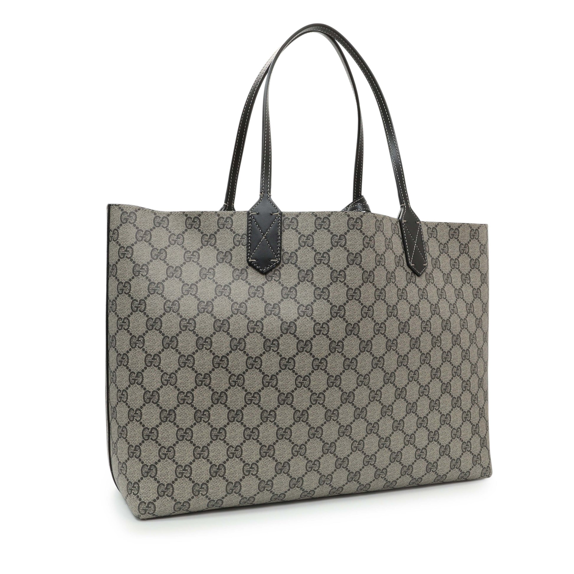 Exclusive Gucci GG Supreme Coated Canvas Reversible Medium Tote — Side View