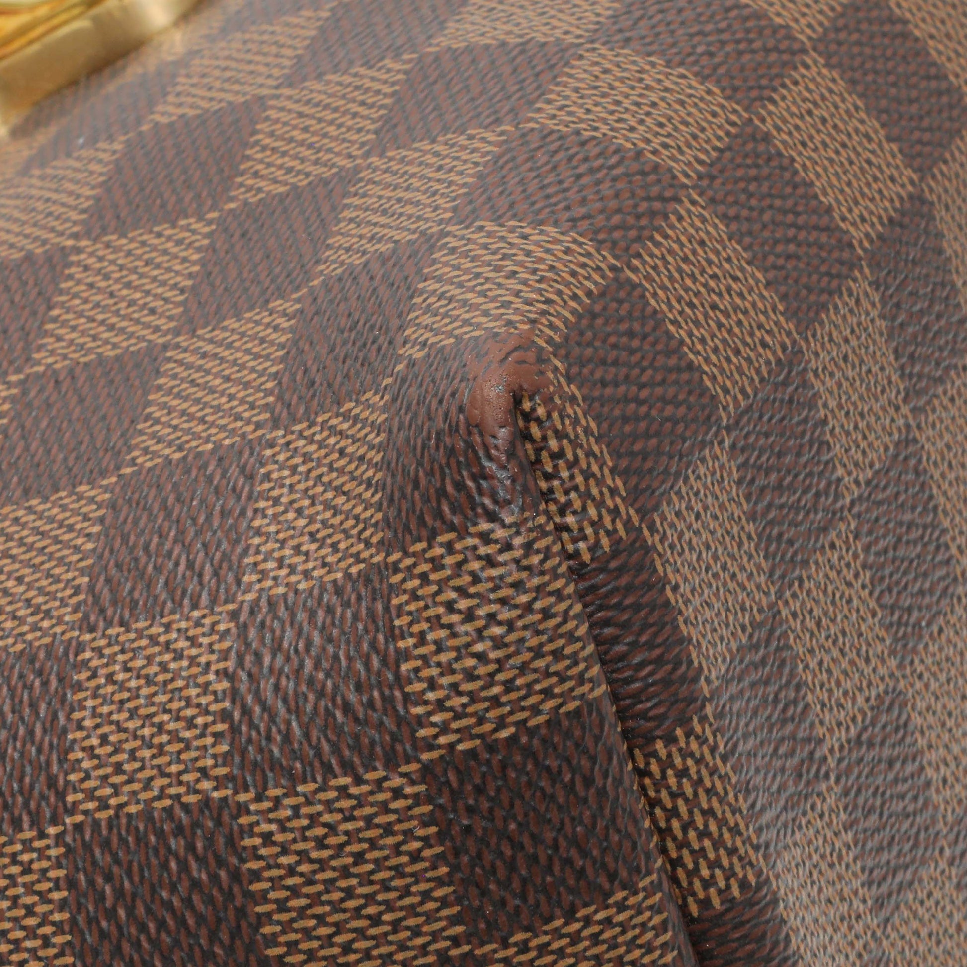 Exclusive Louis Vuitton Red Damier Ebene Clapton Backpack — Top View