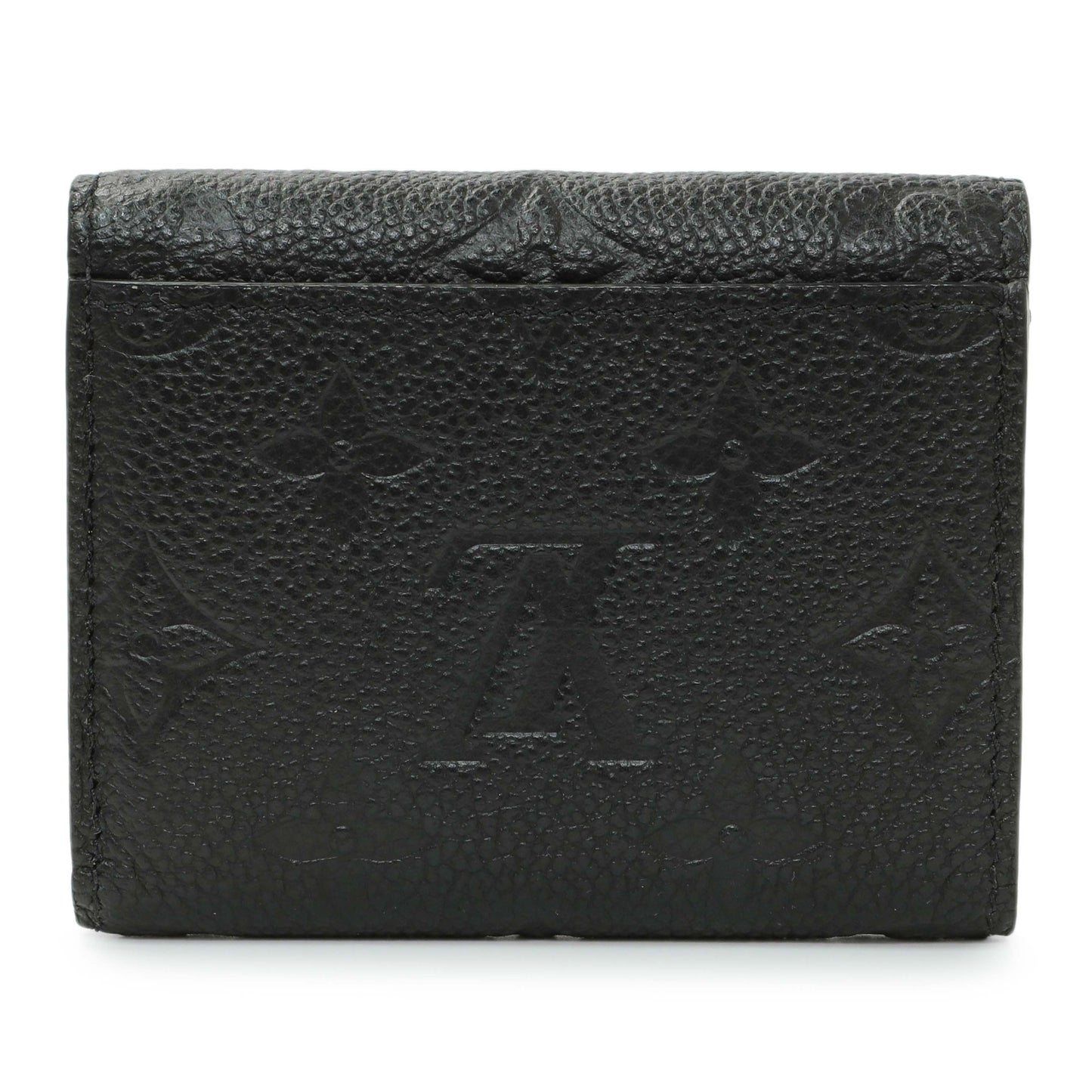 Exclusive Louis Vuitton Black Monogram Empreinte Leather Victorine Wallet — Side View