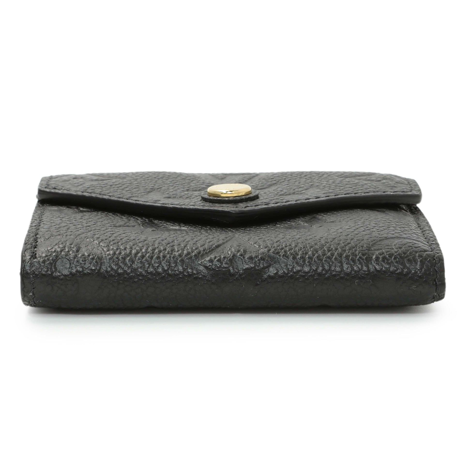 Exclusive Louis Vuitton Black Monogram Empreinte Leather Victorine Wallet — Back View