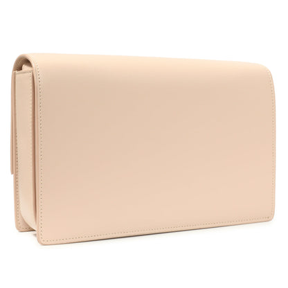 Exclusive Saint Laurent Marble Pink Smooth Calfskin Suede Medium Bellechasse Bag — Back View