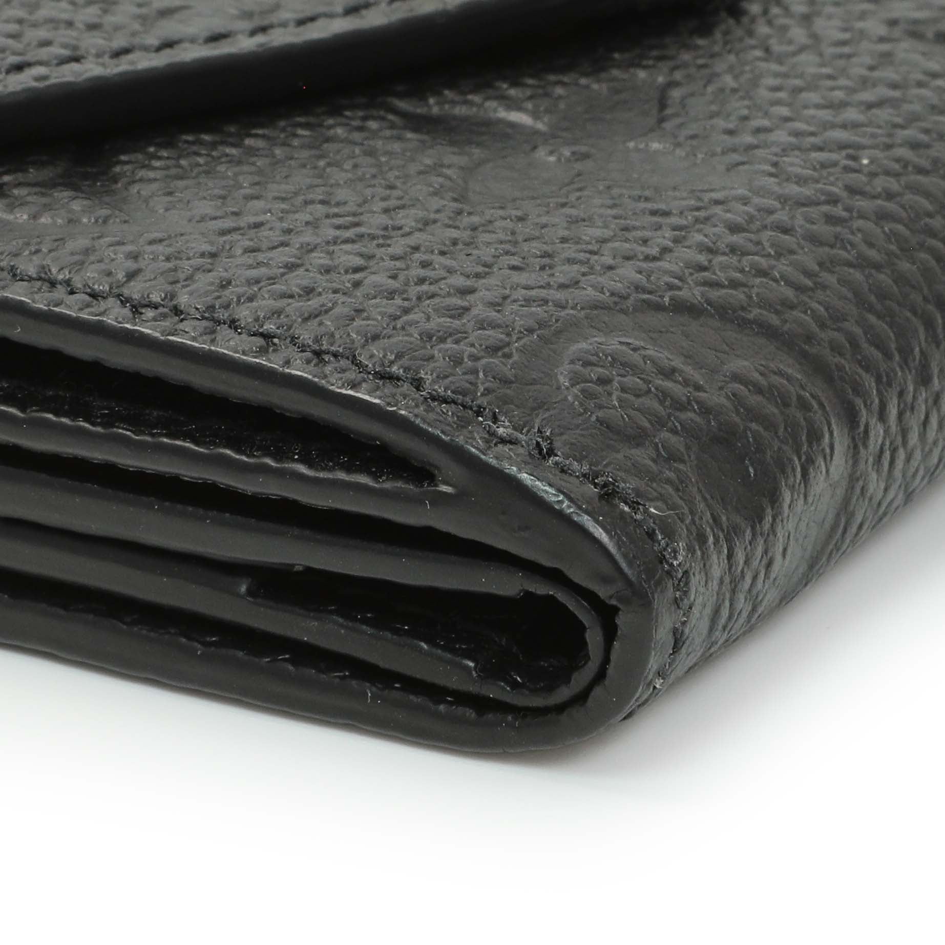 Exclusive Louis Vuitton Black Monogram Empreinte Leather Victorine Wallet — Top View