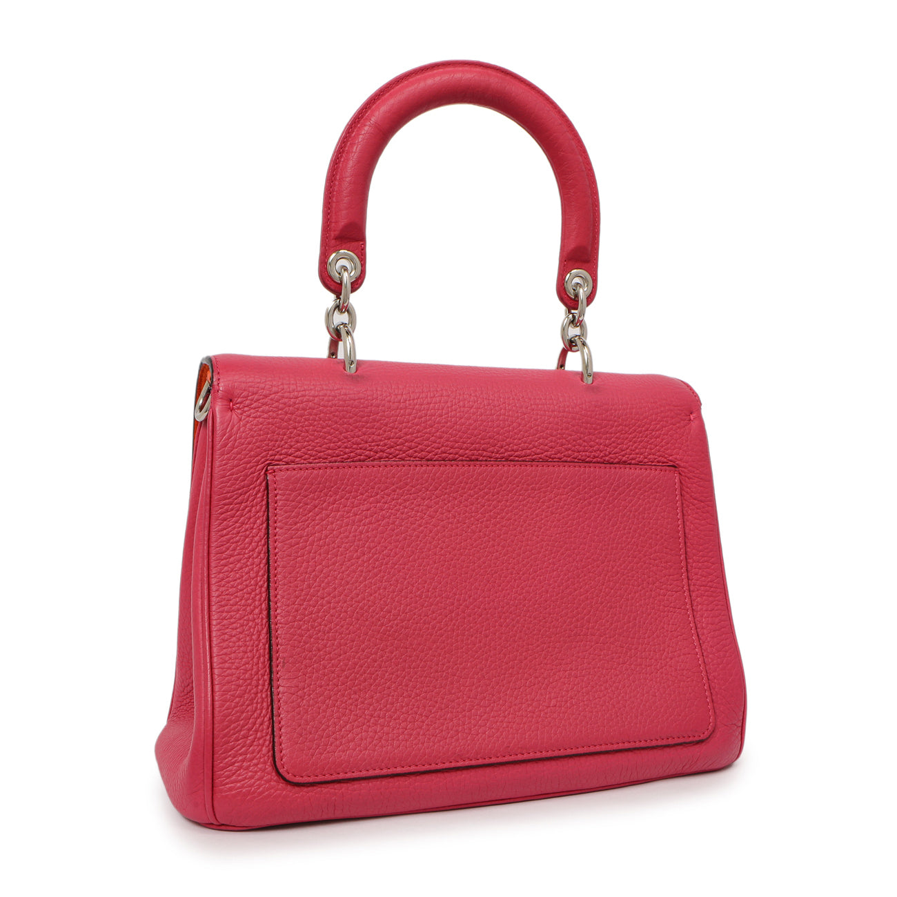 Exclusive Christian Dior Pink Bullcalf Small Be Dior Flap — Side View