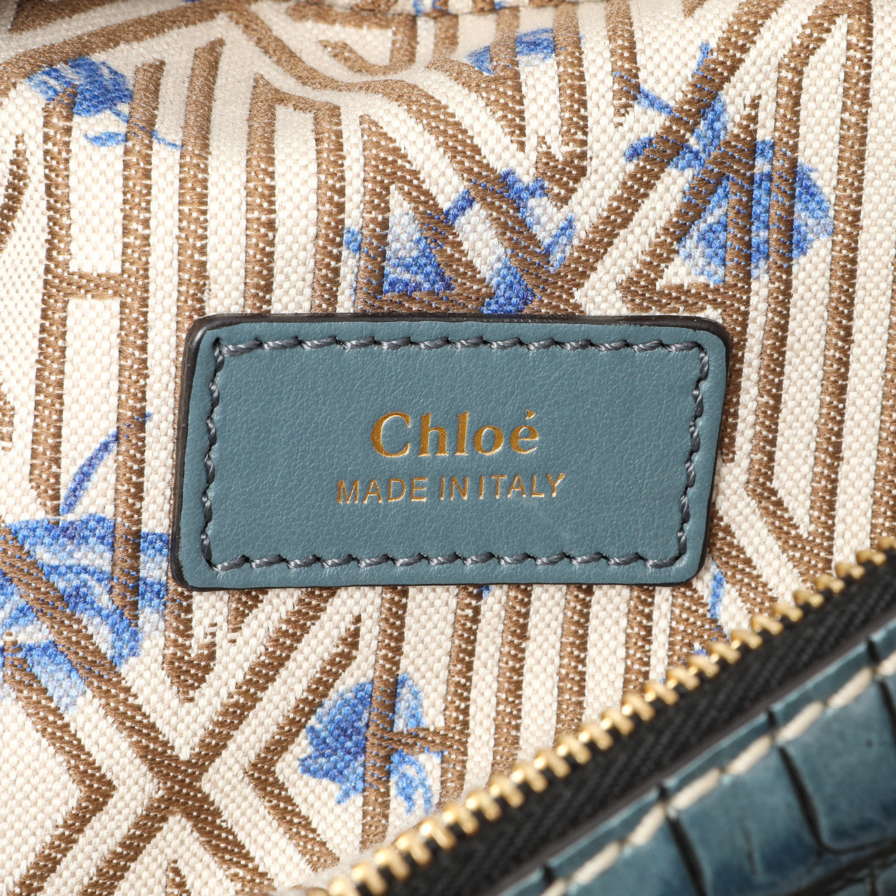 Exclusive Chloe Blue Crocodile Embossed Small Daria — Alternate View 9