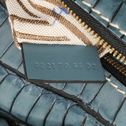 Exclusive Chloe Blue Crocodile Embossed Small Daria — Alternate View 10