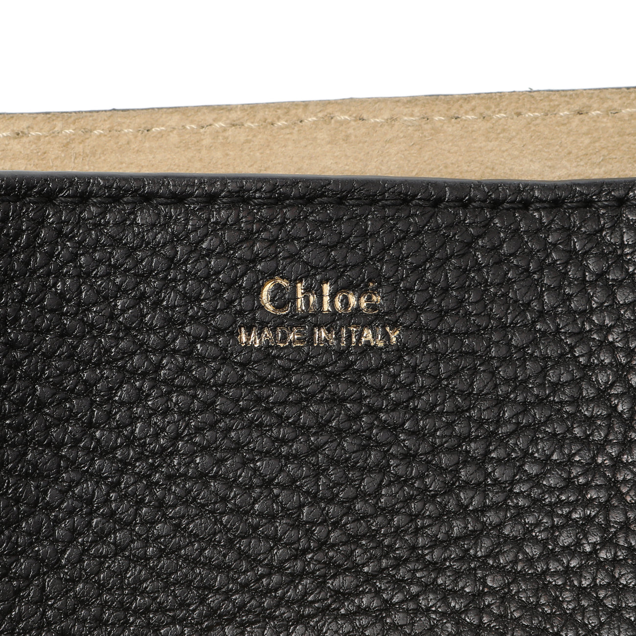 Exclusive Chloe Black Grained Lambskin Drew Shoulder Bag — Detail View