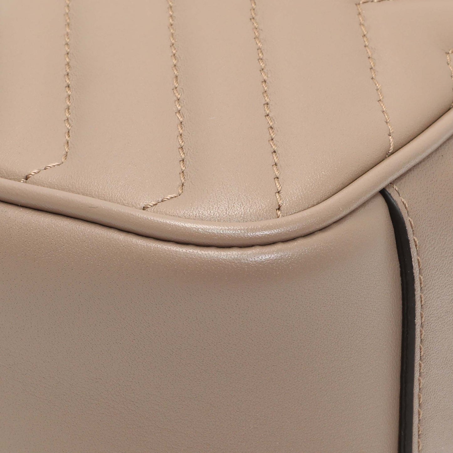 Exclusive Gucci Porcelain Rose Calfskin Matelasse Small GG Marmont Shoulder Bag — Lifestyle View