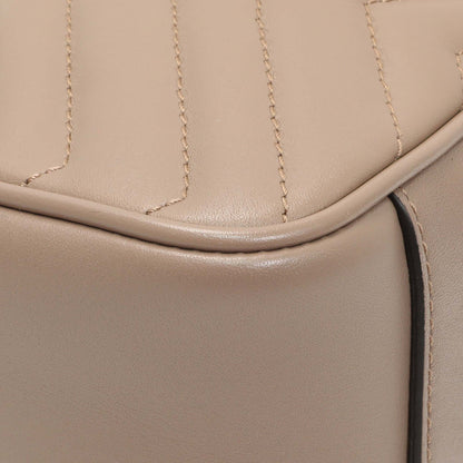 Exclusive Gucci Porcelain Rose Calfskin Matelasse Small GG Marmont Shoulder Bag — Lifestyle View