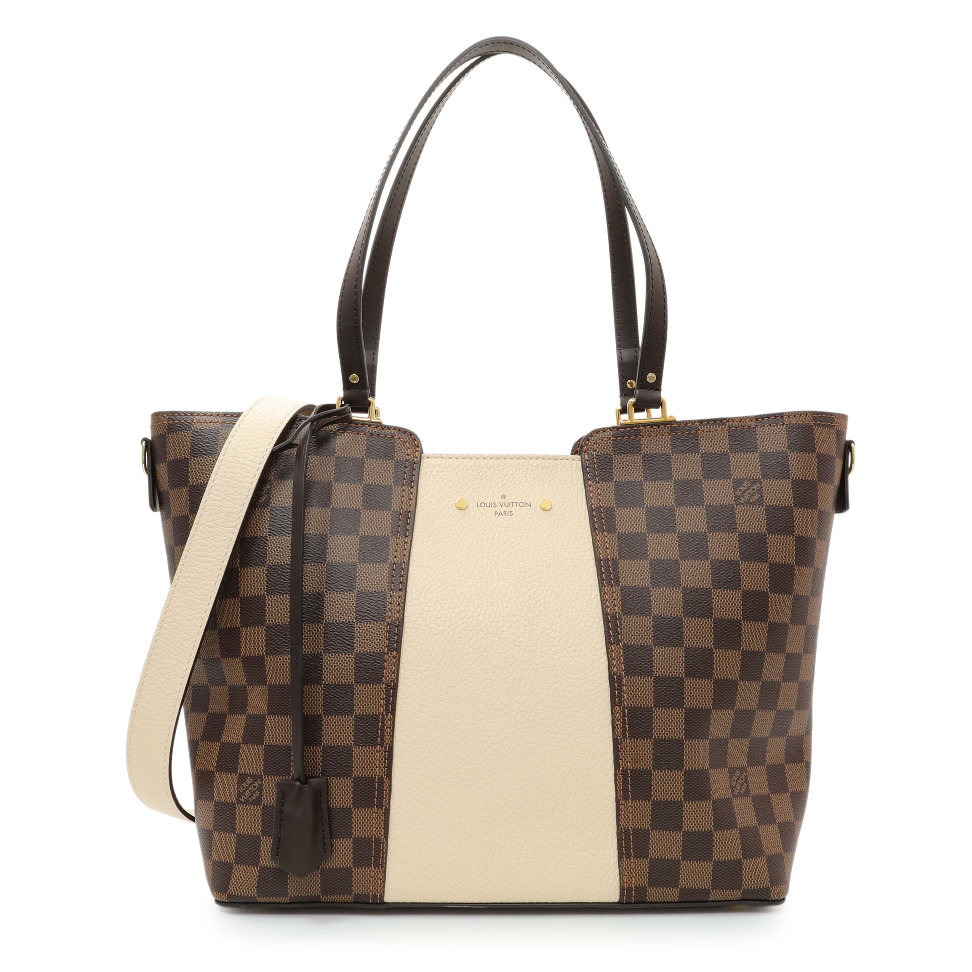 Exclusive Louis Vuitton Damier Ebene Creme Jersey — Front View