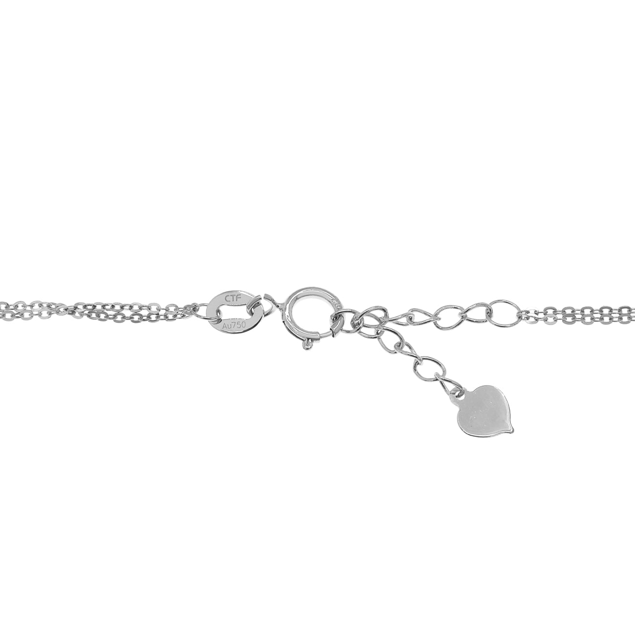 Exclusive 18K White Gold Crown Bracelet — Side View