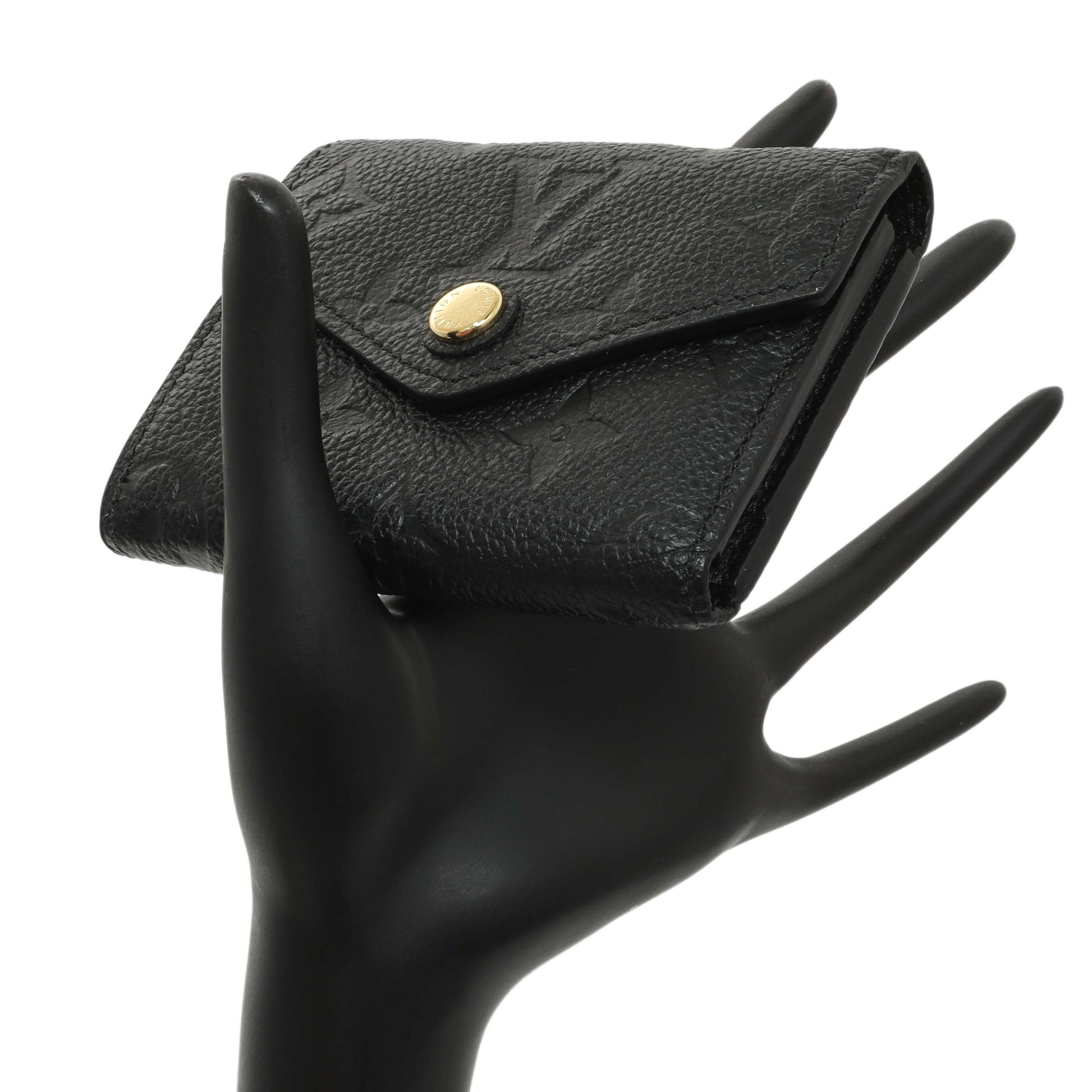 Exclusive Louis Vuitton Black Monogram Empreinte Leather Victorine Wallet — Alternate View 10
