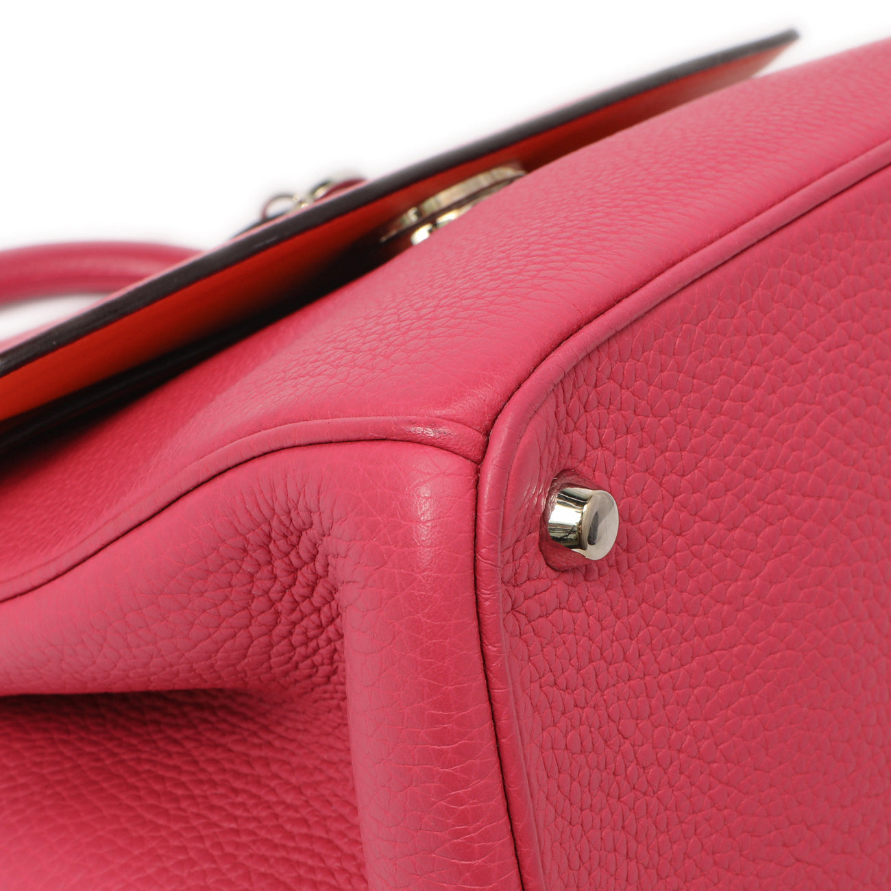 Exclusive Christian Dior Pink Bullcalf Small Be Dior Flap — Top View