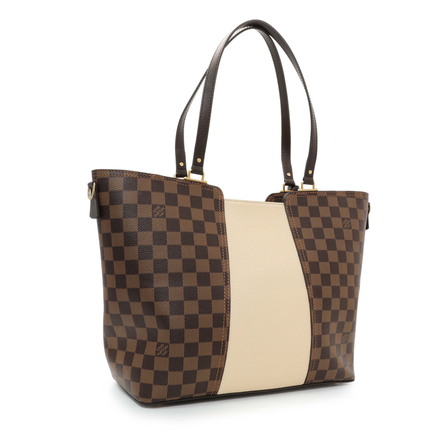 Exclusive Louis Vuitton Damier Ebene Creme Jersey — Side View