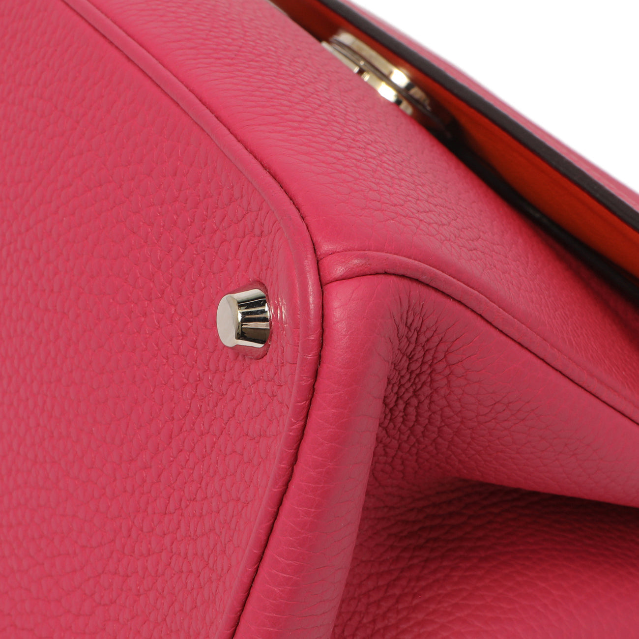 Exclusive Christian Dior Pink Bullcalf Small Be Dior Flap — Detail View