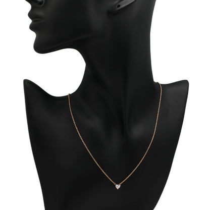 Exclusive 18K Rose Gold 0.51 Carat Heart Diamond Pendant — Back View