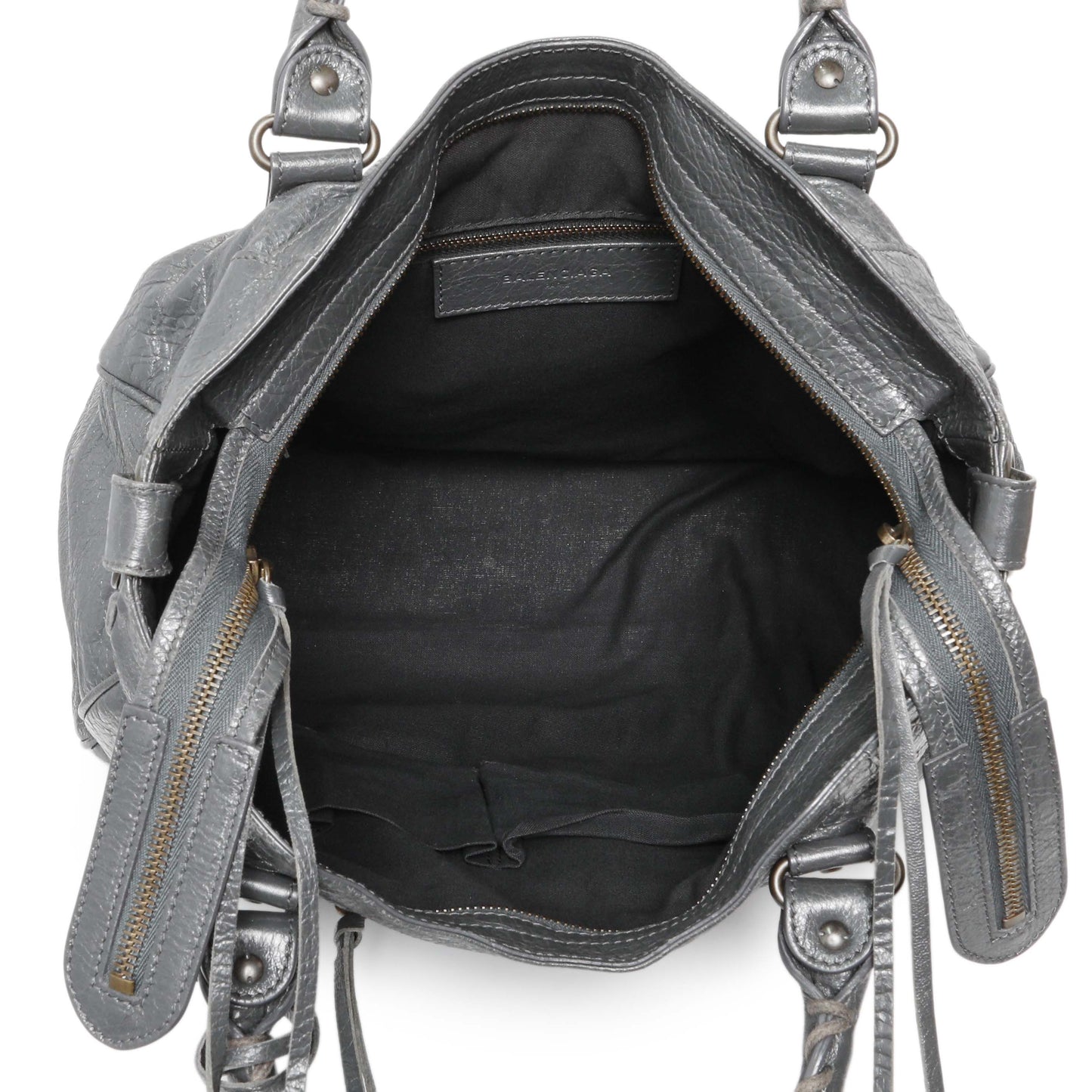 Exclusive Balenciaga Anthracite Agneau Classic Hardware Velo Bag — Alternate View 8