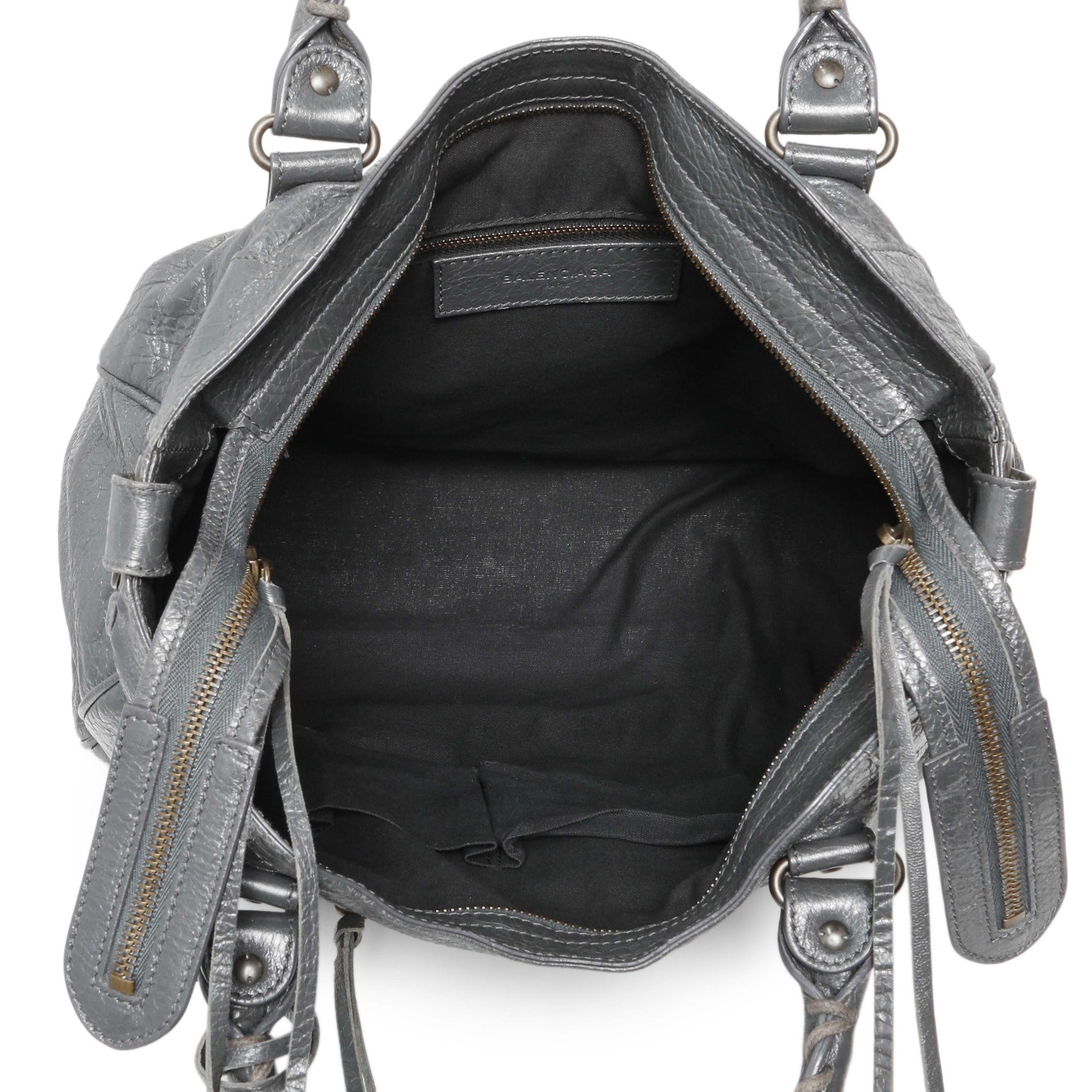 Exclusive Balenciaga Anthracite Agneau Classic Hardware Velo Bag — Alternate View 8