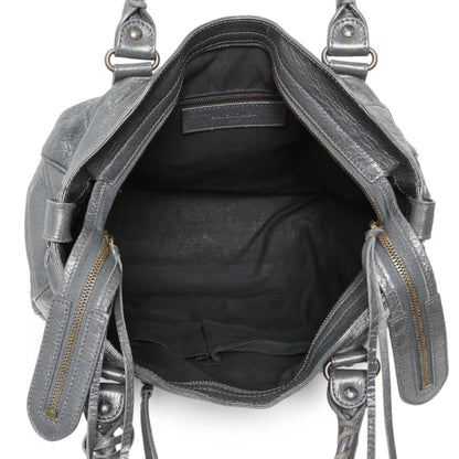 Exclusive Balenciaga Anthracite Agneau Classic Hardware Velo Bag — Alternate View 8