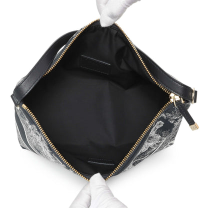 Exclusive Christian Dior Blue Technical Fabric Toile De Jouy Nomad Pouch — Top View