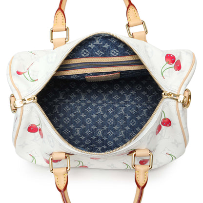 Exclusive Louis Vuitton X Takashi Murakami Monogram Cherry Speedy Soft Bandouliere 30 — Top View