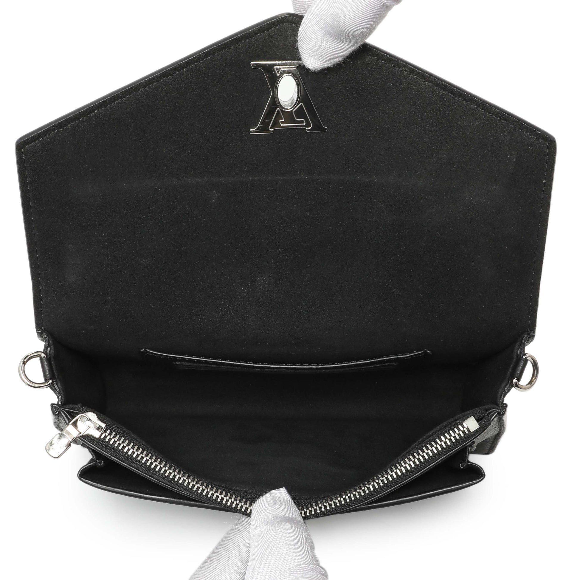Exclusive Louis Vuitton Black Calfskin Mylockme Chain Pochette — Alternate View 10