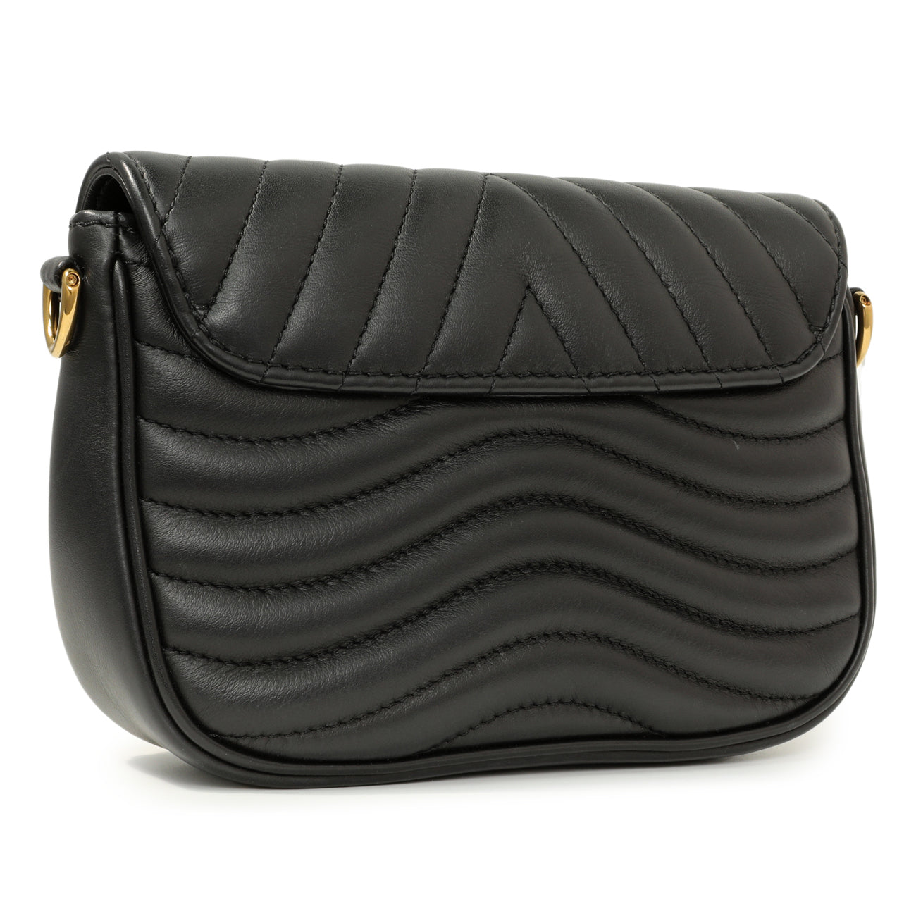 Exclusive Louis Vuttion Black Calfskin New Wave Multi Pochette — Back View