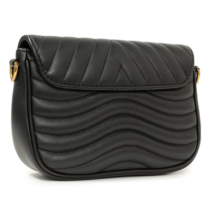 Exclusive Louis Vuttion Black Calfskin New Wave Multi Pochette — Back View