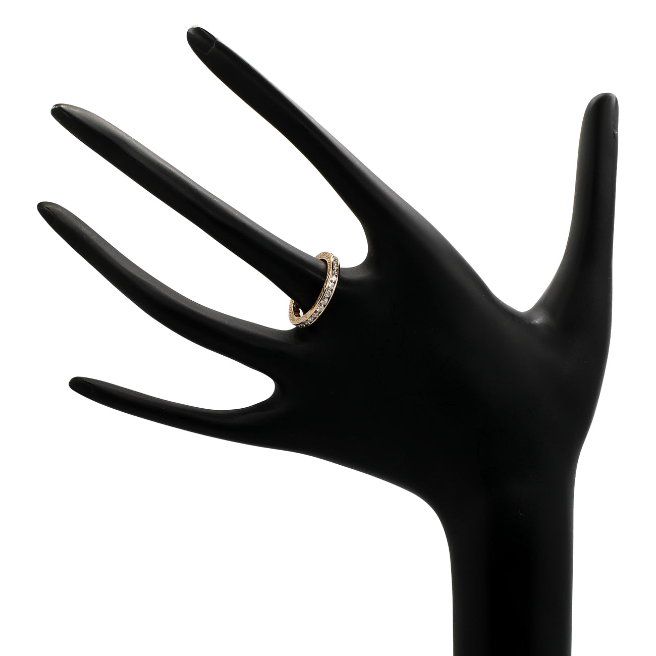 Exclusive 14K Yellow Gold 0.87 Carat Diamond Eternity Ring — Back View