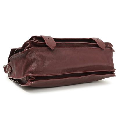 Exclusive Proenza Schouler Burgundy Lambskin Medium PS1 Satchel — Back View