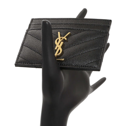 Exclusive Saint Laurent Grain De Poudre Matelasse Chevron Monogram Card Case — Alternate View 7