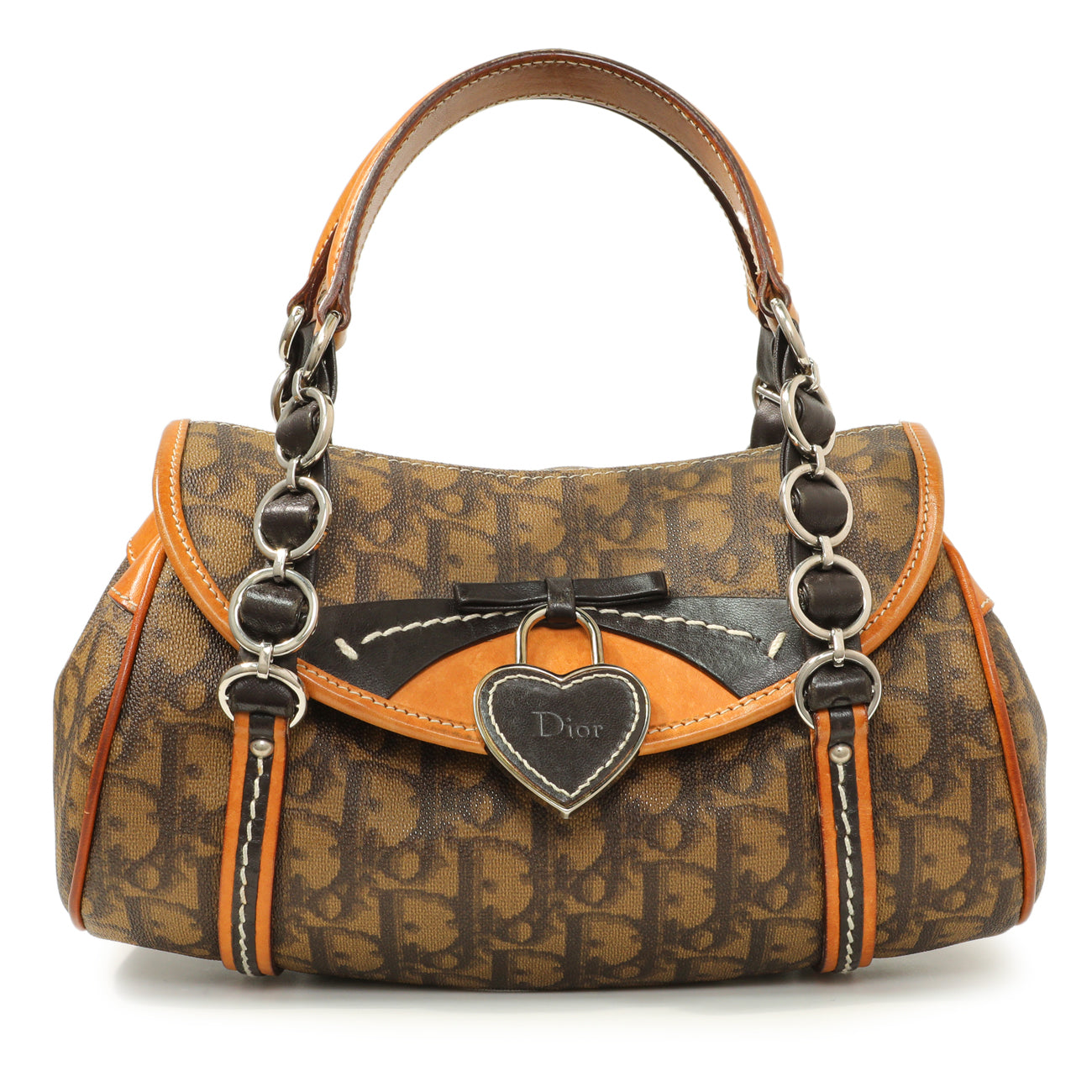 Exclusive Christian Dior Monogram Romantique Trotter Flap — Front View