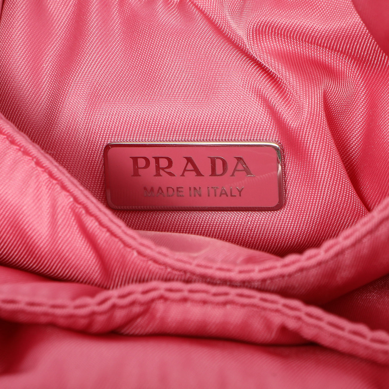 Exclusive Prada Pink Re-Nylon Mini Padded Soft Tote — Top View