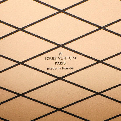 Exclusive Louis Vuitton Creme Monogram Petite Malle — Detail View