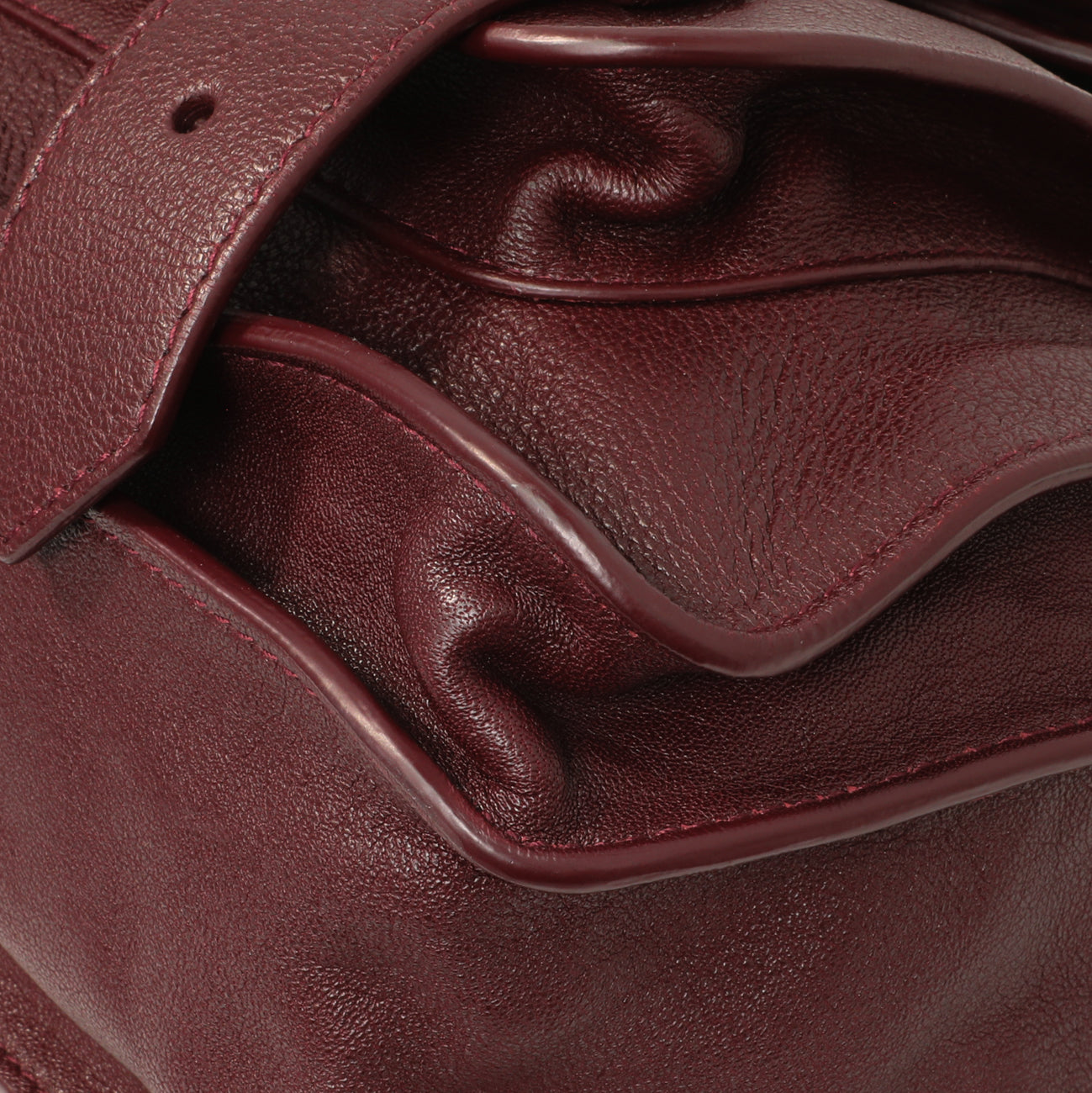 Exclusive Proenza Schouler Burgundy Lambskin Medium PS1 Satchel — Detail View