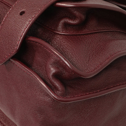 Exclusive Proenza Schouler Burgundy Lambskin Medium PS1 Satchel — Detail View