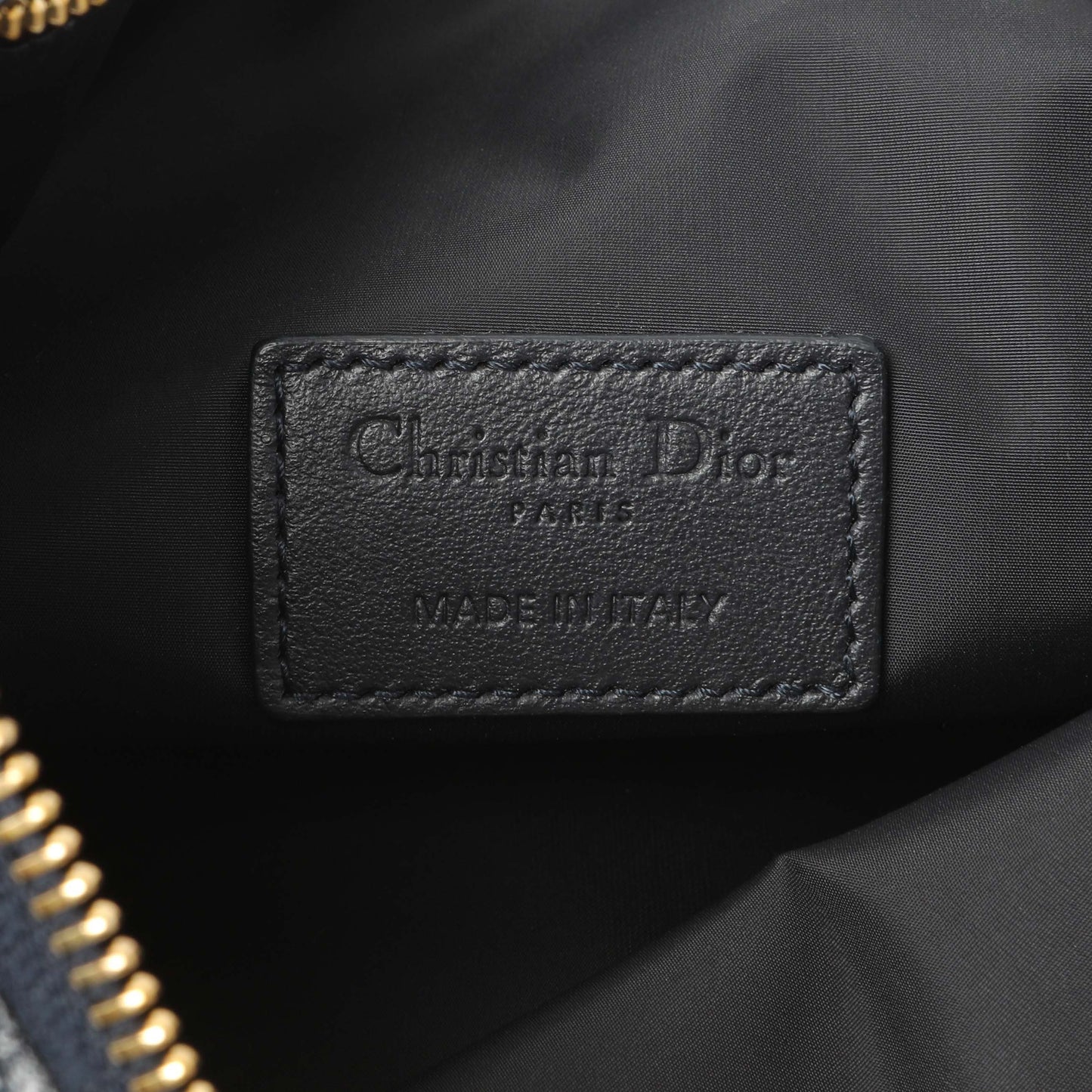 Exclusive Christian Dior Blue Technical Fabric Toile De Jouy Nomad Pouch — Detail View