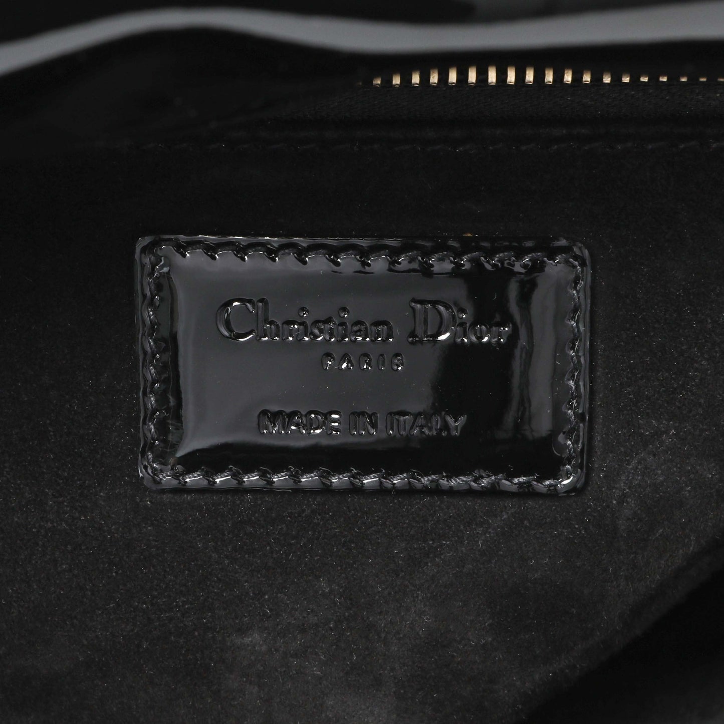 Exclusive Christian Dior Black Patent Cannage Large Lady Dior — Alternate View 9