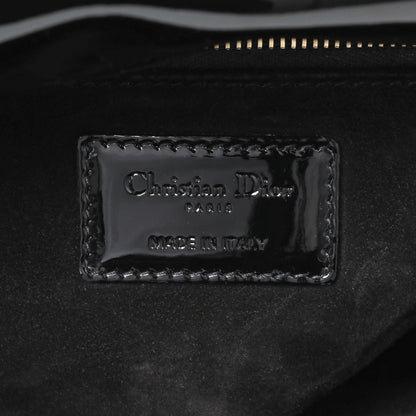 Exclusive Christian Dior Black Patent Cannage Large Lady Dior — Alternate View 9