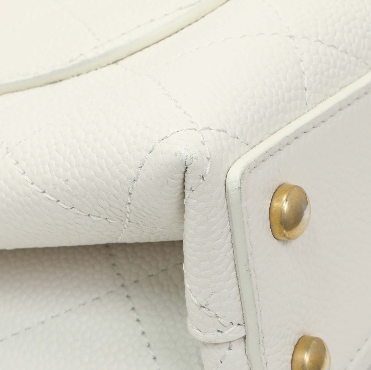 Exclusive Chanel White Quilted Caviar Chic Affinity Flap — Lifestyle View