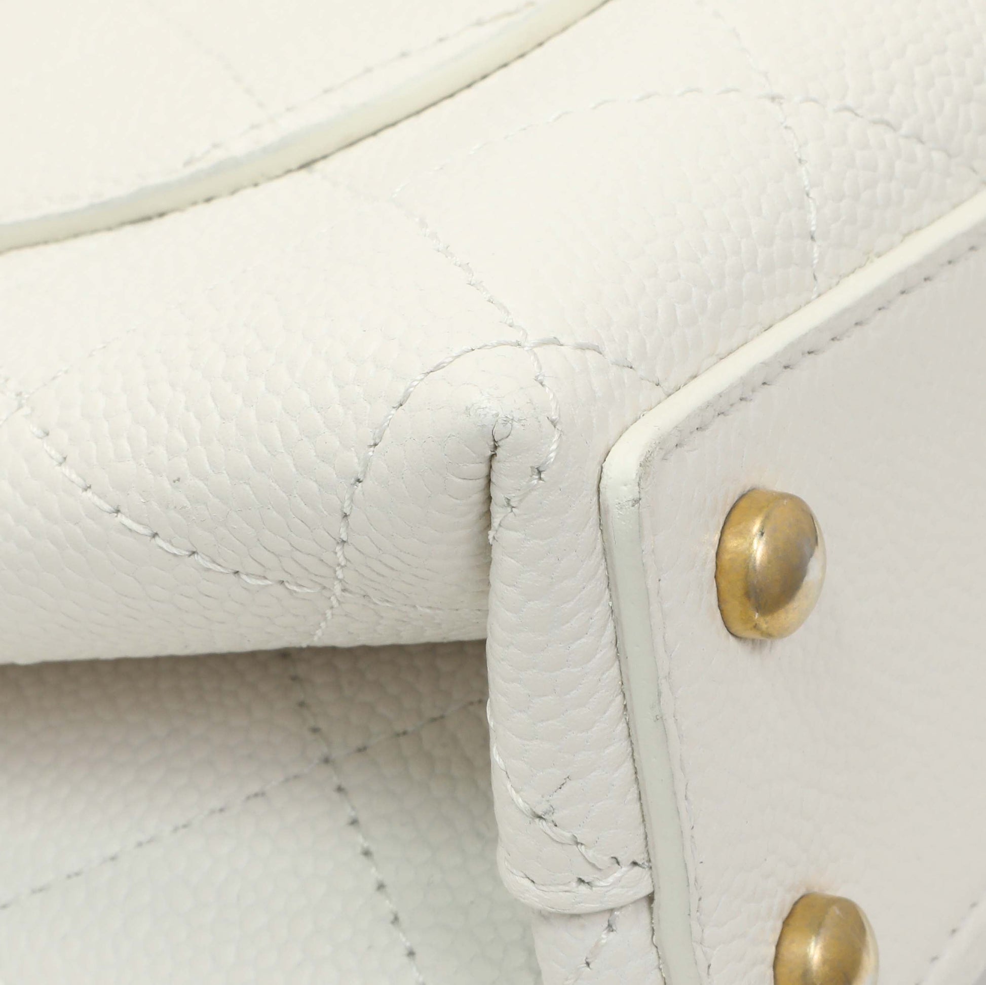 Exclusive Chanel White Quilted Caviar Chic Affinity Flap — Lifestyle View
